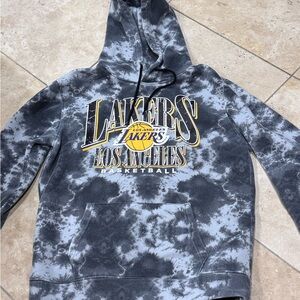 NBA Lakers Gray Tye Dye Hoodie